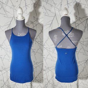 Lululemon Blue Luon Strappy Cross Back Tank